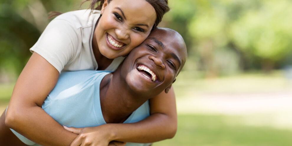 smiling african american couple