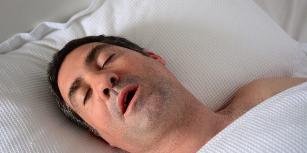 man snoring